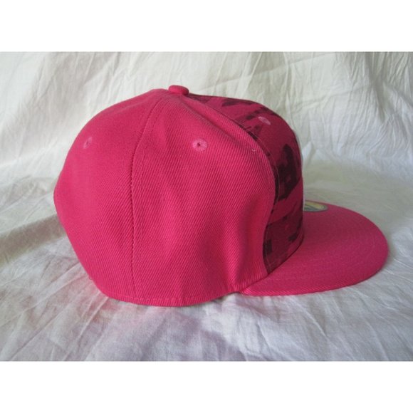 NEW Bright Pink camo Cancer Awareness Ribbon Sleefs Embroidered Snapback Hat Cap - Picture 3 of 5